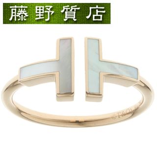 ティファニー(Tiffany & Co.)の (新品仕上げ済) ティファニー TIFFANY Tワイヤー リング 約15号 K18 PG × ホワイトシェル 指輪 8816(リング(指輪))