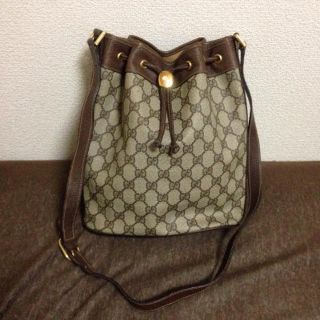 オールド GUCCI 巾着 GGモノグラム 【スーパーセール】 グッチ 巾着バッグ ハンドバッグ