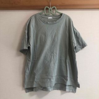 ローリーズファーム(LOWRYS FARM)のローリーズファーム　ＵＳＡチュニックＴシャツ　グリーン(Tシャツ/カットソー)