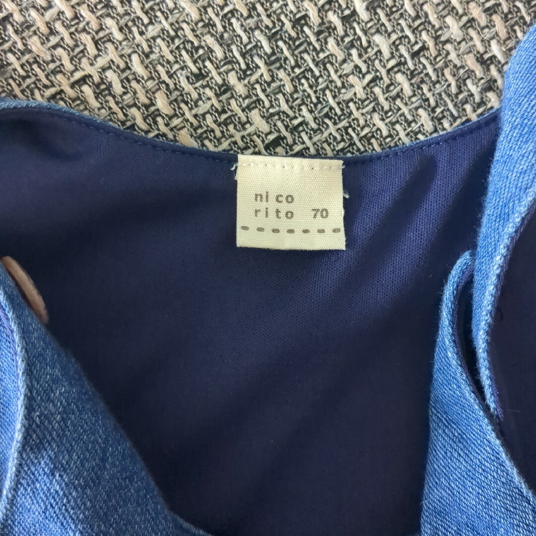 長袖トップス80 　リメイクワンピース　チュニック70 キッズ/ベビー/マタニティのベビー服(~85cm)(ワンピース)の商品写真