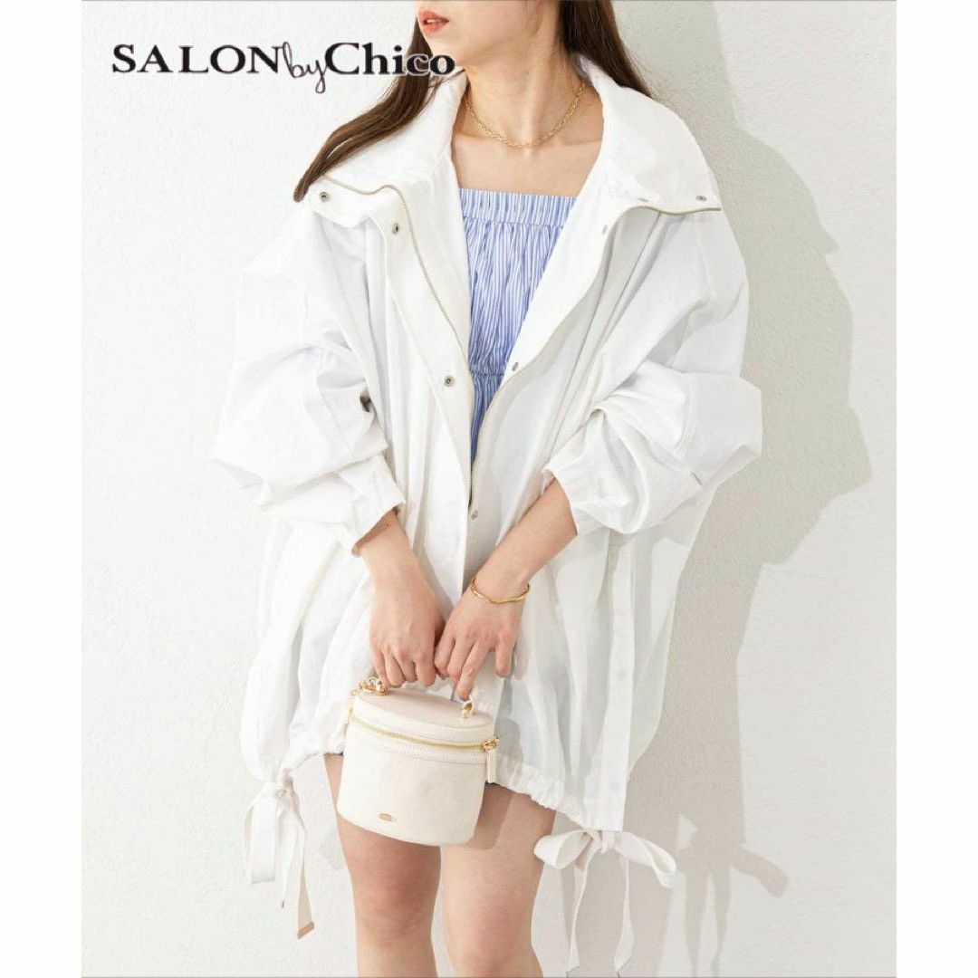 美品美品★SALON by Chico スタンドサイドスリットナイロンモッズ 915