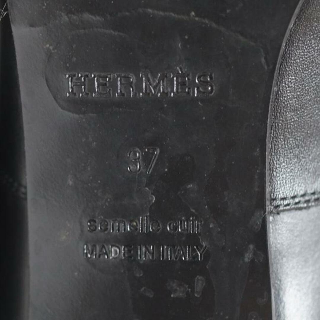 Hermes(エルメス)のエルメス ロングブーツ 37 レディース 黒 レディースの靴/シューズ(ブーツ)の商品写真