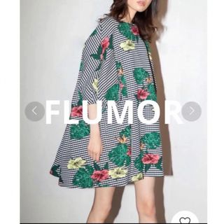 おすすめ】 FLUMOR インポートギンガムチェック フローラル刺繍ミニ