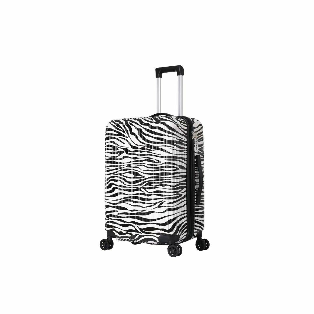 キャリーケース ゼブラ柄 Sサイズ 機内持ち込み 軽量 ツヤ 拡張 しまうま レディースのバッグ(スーツケース/キャリーバッグ)の商品写真