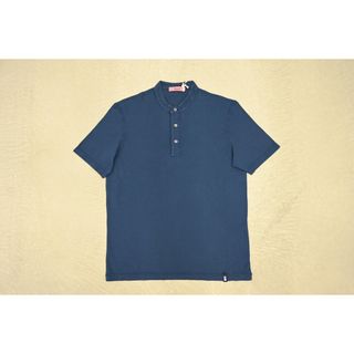 ドルモア(Drumohr)のドルモア ヘンリーネックTシャツ M ネイビー Drumohr クルーネック(Tシャツ/カットソー(半袖/袖なし))