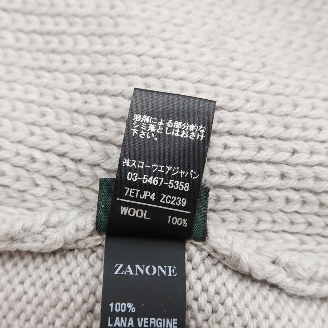 ザノーネ ZANONE ウール クルーネック プルオーバーニット グレー系【サイズ44】【メンズ】 5