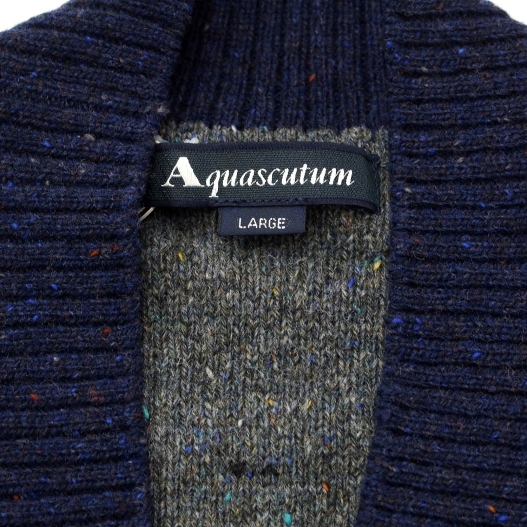 t001 Aquascutum  アクアスキュータム　カーディガン　ブラック