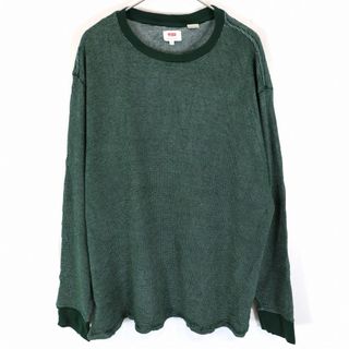 リーバイス(Levi's)のLevi's リーバイス サーマル 長袖Ｔシャツ 大きいサイズ  アメカジ チェック グリーン (メンズ XL) 中古 古着 O1432(Tシャツ/カットソー(七分/長袖))