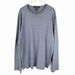 バナナリパブリック(Banana Republic)のBanana Republic バナナリパブリック 無地 長袖Ｔシャツ 大きいサイズ ダークブルー (メンズ XL) 中古 古着 O1459(Tシャツ/カットソー(七分/長袖))