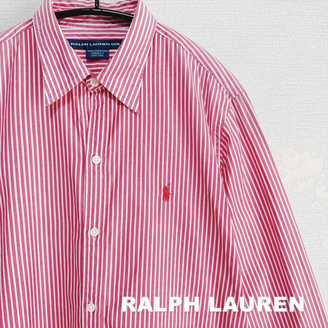 Ralph Lauren(ラルフローレン)の【RALPH LAUREN】ラルフローレン 刺繍ロゴ ストライプ シャツ レディースのトップス(シャツ/ブラウス(長袖/七分))の商品写真