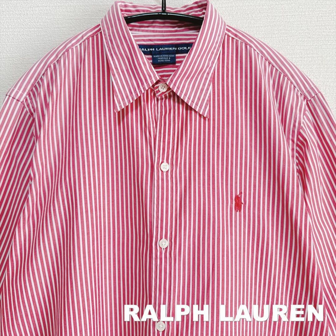 Ralph Lauren(ラルフローレン)の【RALPH LAUREN】ラルフローレン 刺繍ロゴ ストライプ シャツ レディースのトップス(シャツ/ブラウス(長袖/七分))の商品写真