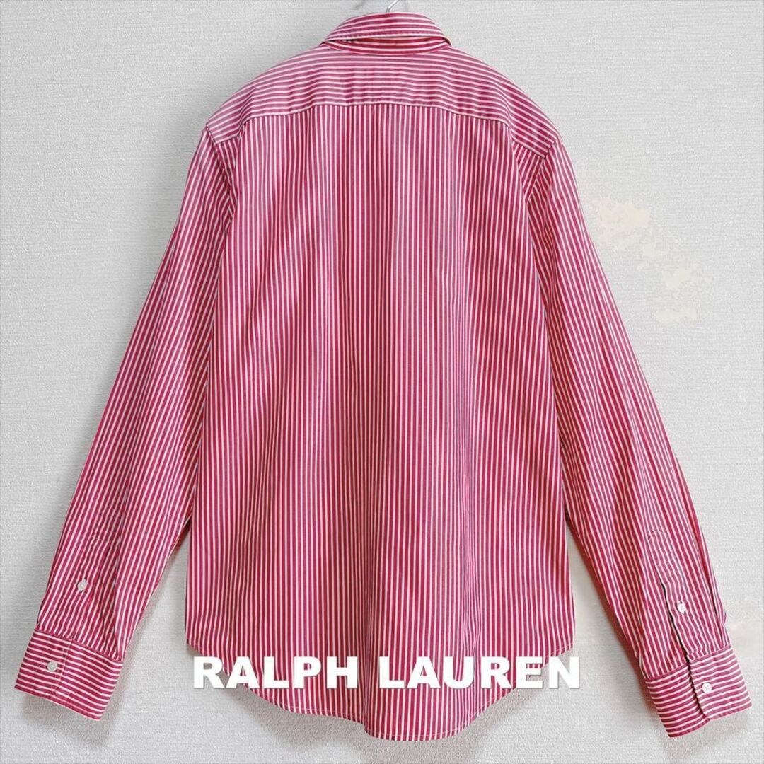 Ralph Lauren(ラルフローレン)の【RALPH LAUREN】ラルフローレン 刺繍ロゴ ストライプ シャツ レディースのトップス(シャツ/ブラウス(長袖/七分))の商品写真