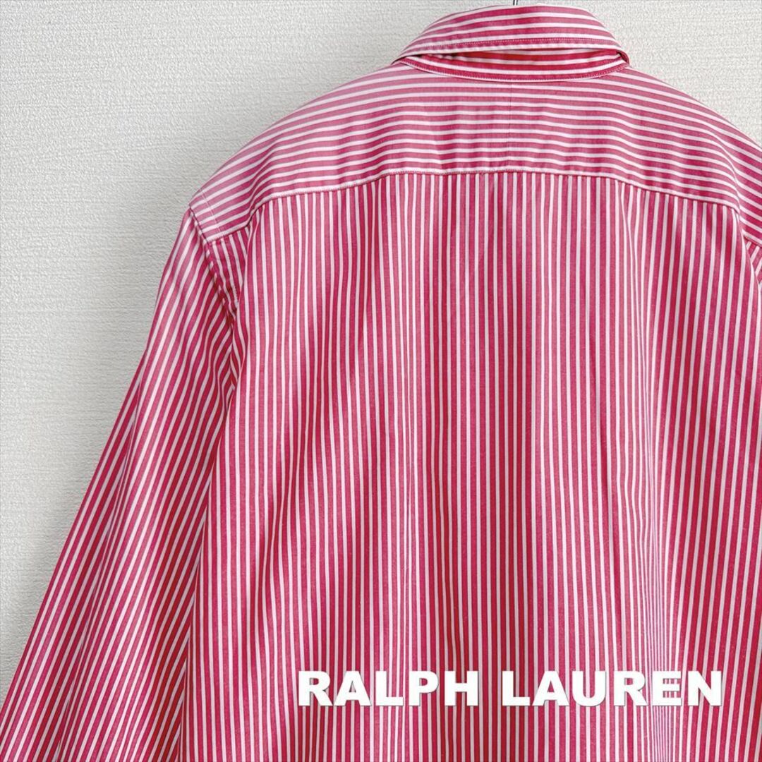 Ralph Lauren(ラルフローレン)の【RALPH LAUREN】ラルフローレン 刺繍ロゴ ストライプ シャツ レディースのトップス(シャツ/ブラウス(長袖/七分))の商品写真