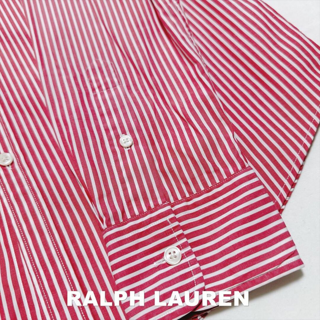 Ralph Lauren(ラルフローレン)の【RALPH LAUREN】ラルフローレン 刺繍ロゴ ストライプ シャツ レディースのトップス(シャツ/ブラウス(長袖/七分))の商品写真