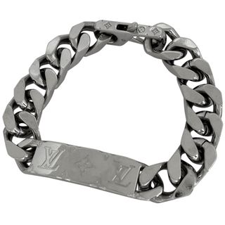 Louis Vuitton MONOGRAM Monogram Chain Silver Logo Bracelets (M00856, M00855)