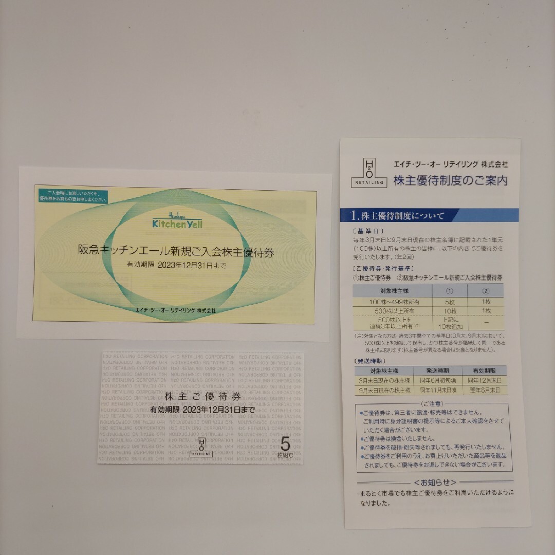 阪神百貨店 - H2Oリテイリング 株主優待 1冊(5枚)の通販 by TS's shop