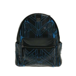 美品　MCM バックパック　リュック　ブラック　黒  ブルー　青