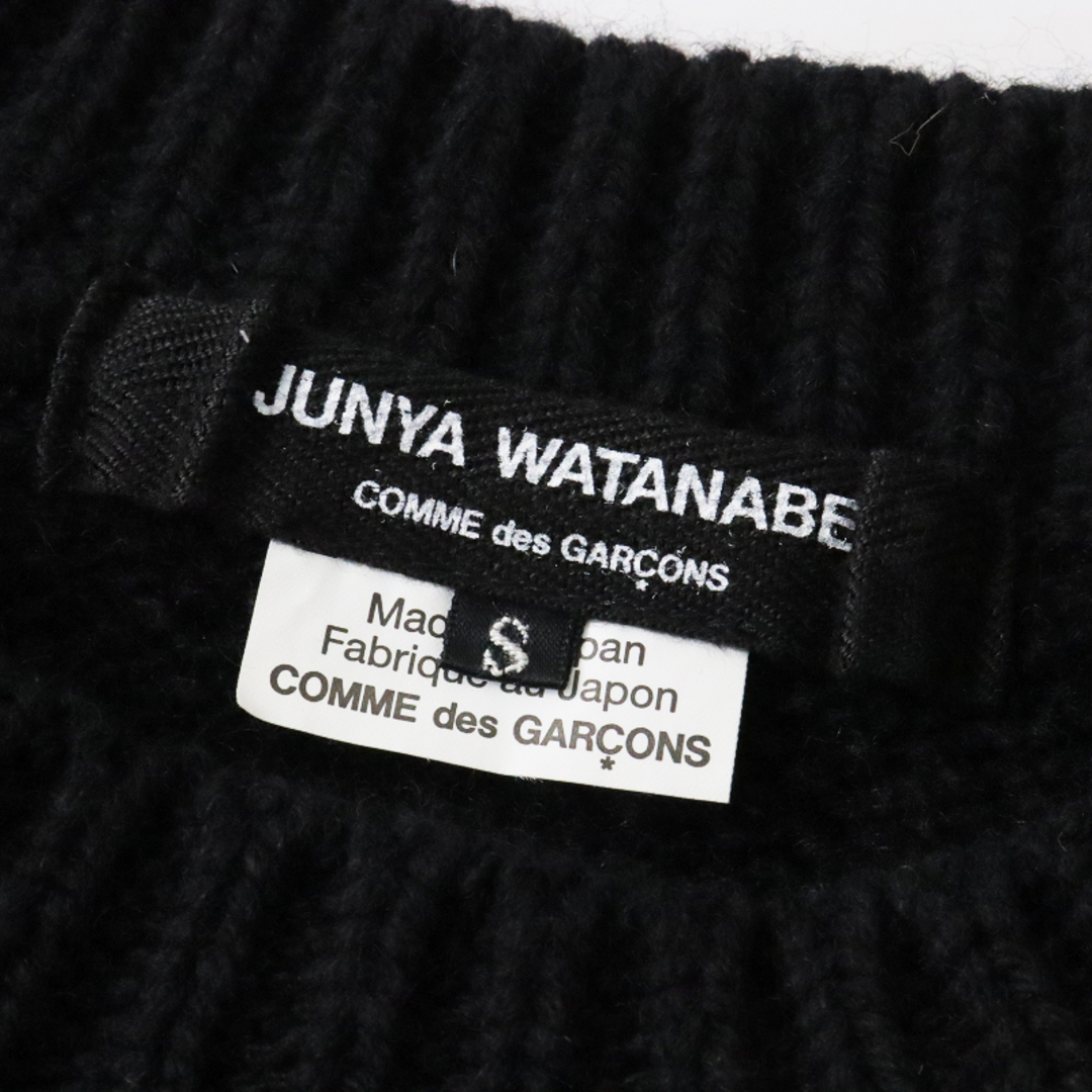 メンズ ジュンヤワタナベ コムデギャルソン JUNYA WATANABE 2018AW ウール混 変形ニット トップス S/ブラック セーター【2400013500746】メンズ