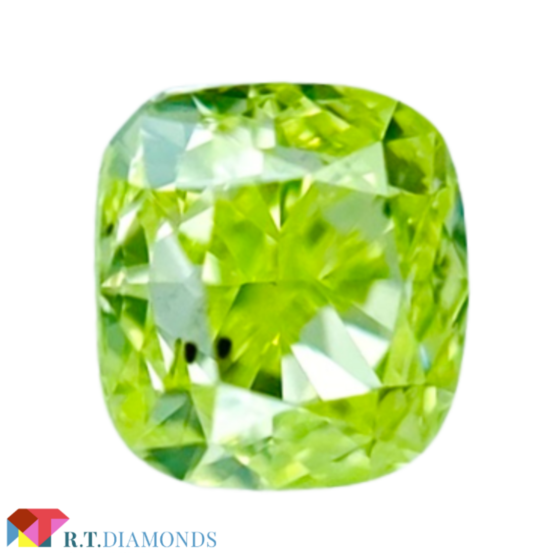 FANCY INTENSE YELLOW GREEN 0.127ct X