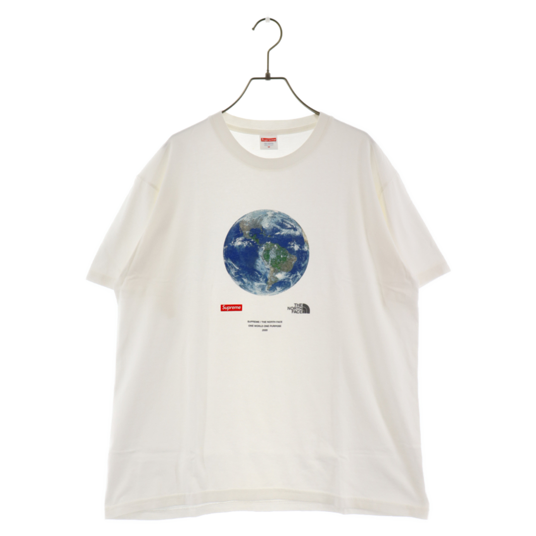 SUPREME シュプリーム 20SS×THE NORTH FACE ONE WORLD TEE×ザノースフェイス ワンワールド プリント 半袖Tシャツ ホワイト