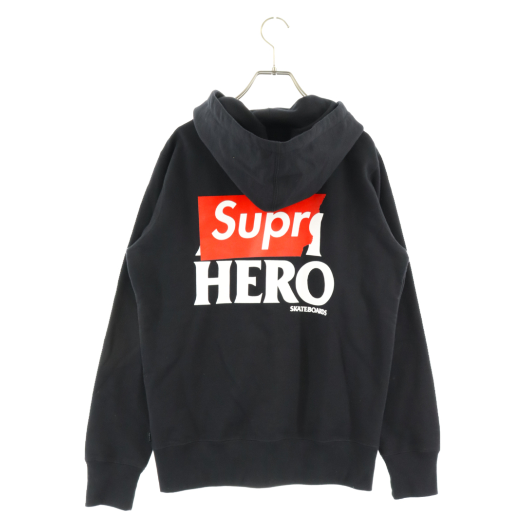 SUPREME シュプリーム 14SS×ANTI HERO Zip-Up Sweat Shirt バックプリント ジップアップ スウェットパーカー フーディ ブラック