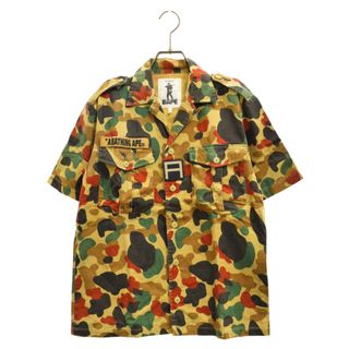 アベイシングエイプ(A BATHING APE)のA BATHING APE アベイシングエイプ ソルジャータグ ダックカモ柄半袖ミリタリーシャツ マルチカラー(シャツ)