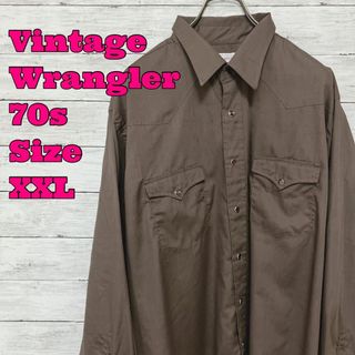 Wrangler - ビンテージ 70S70年代ラングラー白タグ 茶色ブラウン