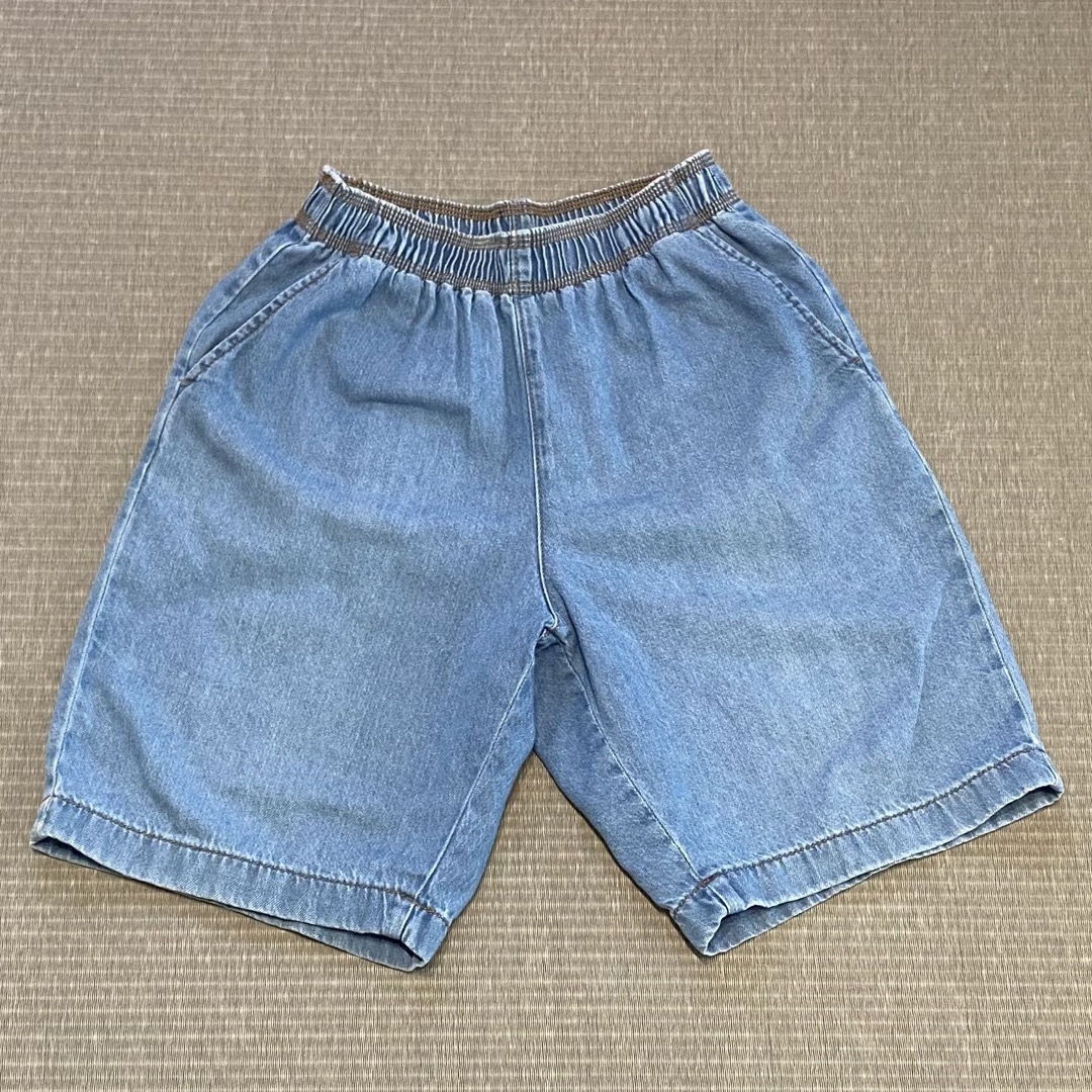 GU(ジーユー)のGU デニム シェフショーツ 160 キッズ/ベビー/マタニティのキッズ服男の子用(90cm~)(パンツ/スパッツ)の商品写真