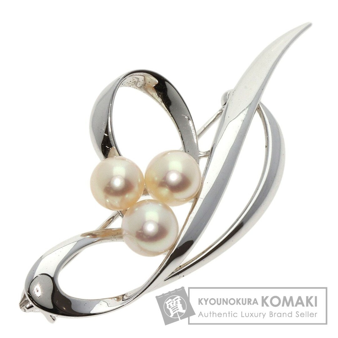 MIKIMOTO パール 真珠 ブローチ SV レディース