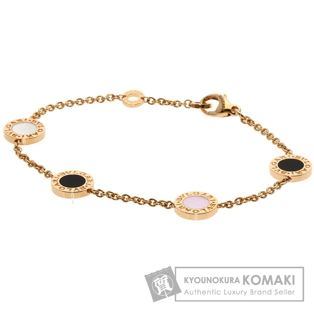 K18PGサイズBVLGARI ブルガリブルガリ クラシック シェル オニキス #ML ブレスレット K18PG レディース