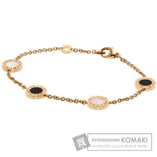 ブルガリ(BVLGARI)のBVLGARI ブルガリブルガリ クラシック シェル オニキス #ML ブレスレット K18PG レディース(ブレスレット/バングル)