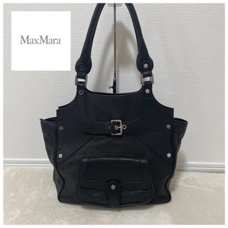 ✨美品✨マックスマーラ MAXMARA レザー トートバッグ ブラック