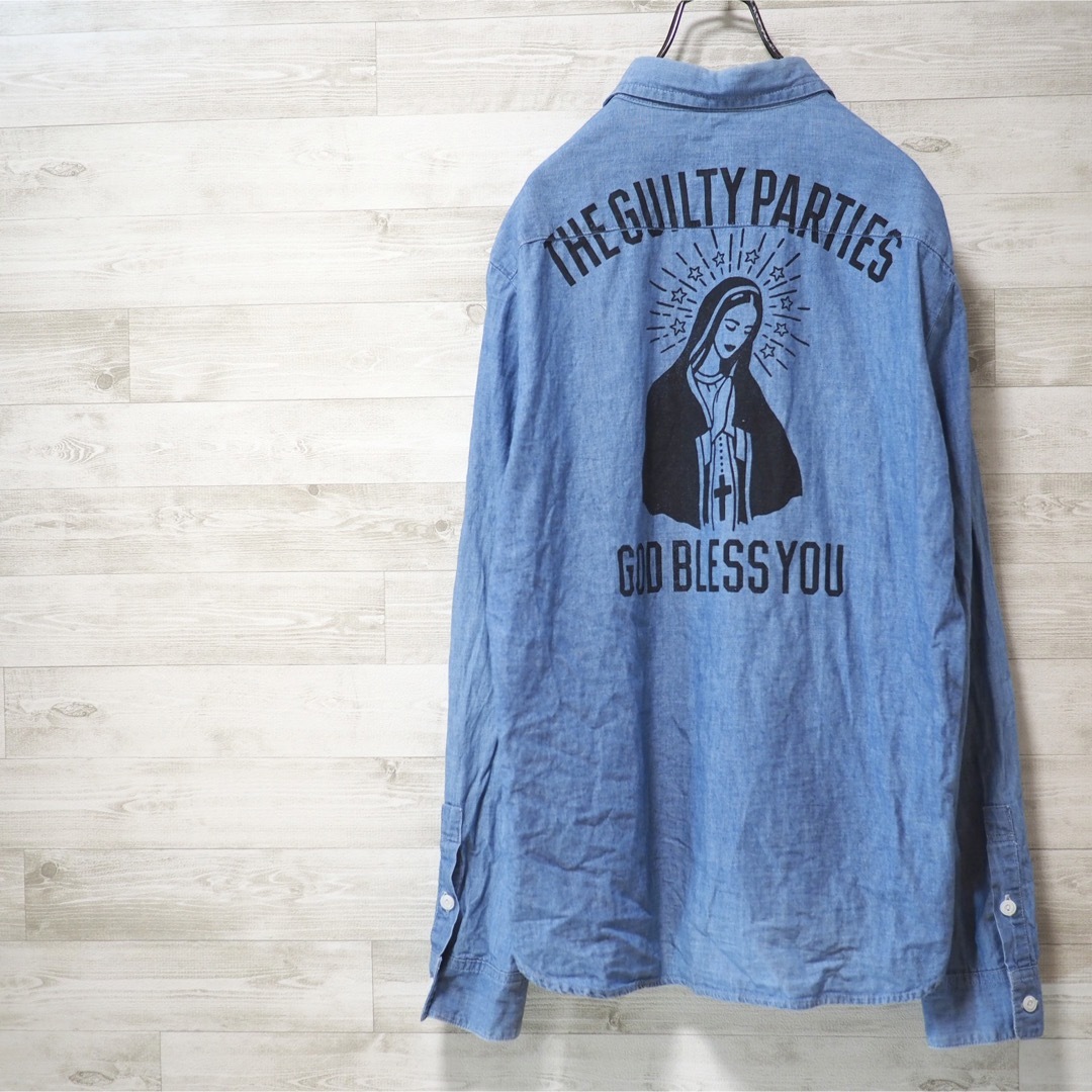 WACKOMARIA Chambray L/S Shirt(God Bless) 1