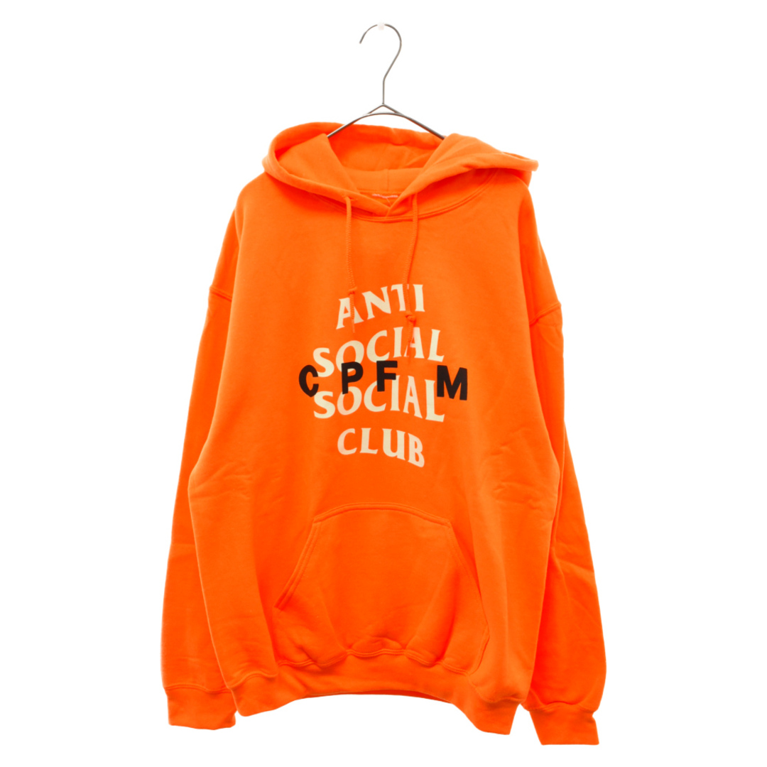 CACTUS PLANT FLEA MARKET カクタス プラント フリー マーケット ×Anti Social Social Club アンチソーシャルソーシャルクラブ フロントロゴプリントスウェットプルオーバーパーカー オレンジ