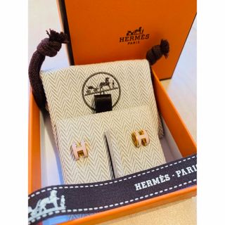 エルメス(Hermes)のsukko様専用お取り置き！HERMES ミニポップH ローズドラジェ×ゴールド(ピアス)