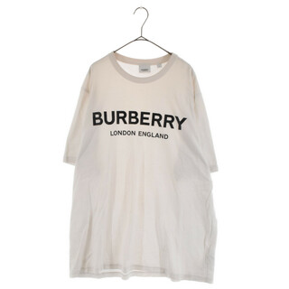 BURBERRY バーバリー ロゴプリント コットンTシャツ ホワイト 半袖 8009495