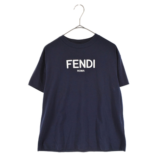 美品　フェンディ　FENDIロゴ　黒　半袖　Tシャツ　カットソー　42