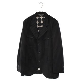 COMME des GARCONS HOMME PLUS コムデギャルソンオムプリュス 09SS ドットライナー ストライプ ウール/キュプラ  ジャケット ブラック PC-J026