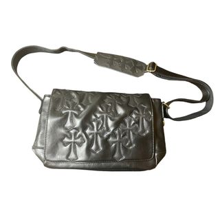 クロムハーツ(Chrome Hearts)のleathercross custom shoulderbag allblack(ショルダーバッグ)