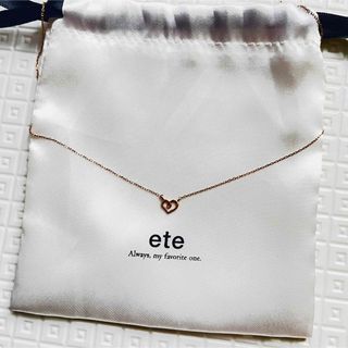 ete  ハート♡10Kピンクゴールド ジルコニア ネックレス