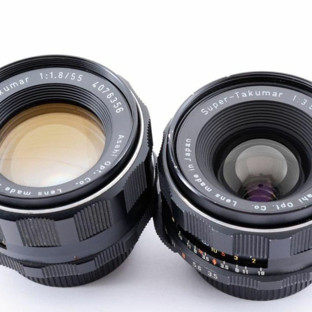 PENTAX(ペンタックス)の【2点セット】 Super Takumar 55mm 35mm 単焦点 L814 スマホ/家電/カメラのカメラ(レンズ(単焦点))の商品写真