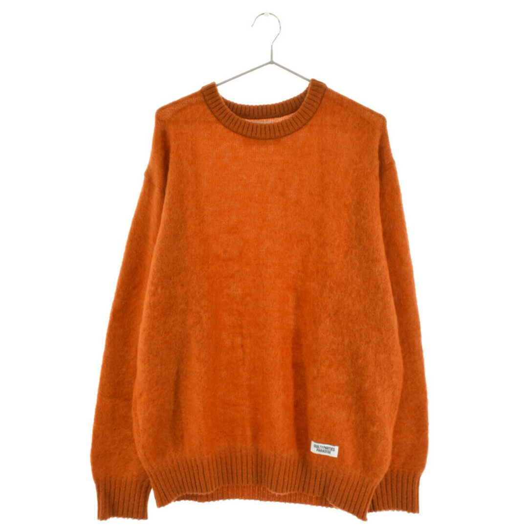 WACKO MARIA ワコマリア 22AW MOHAIR CREW NECK SWEATER LIGHT BROWN モヘア混クルーネックニット 長袖セーター ライトブラウン 22FW-WMK-KN05545センチ袖丈