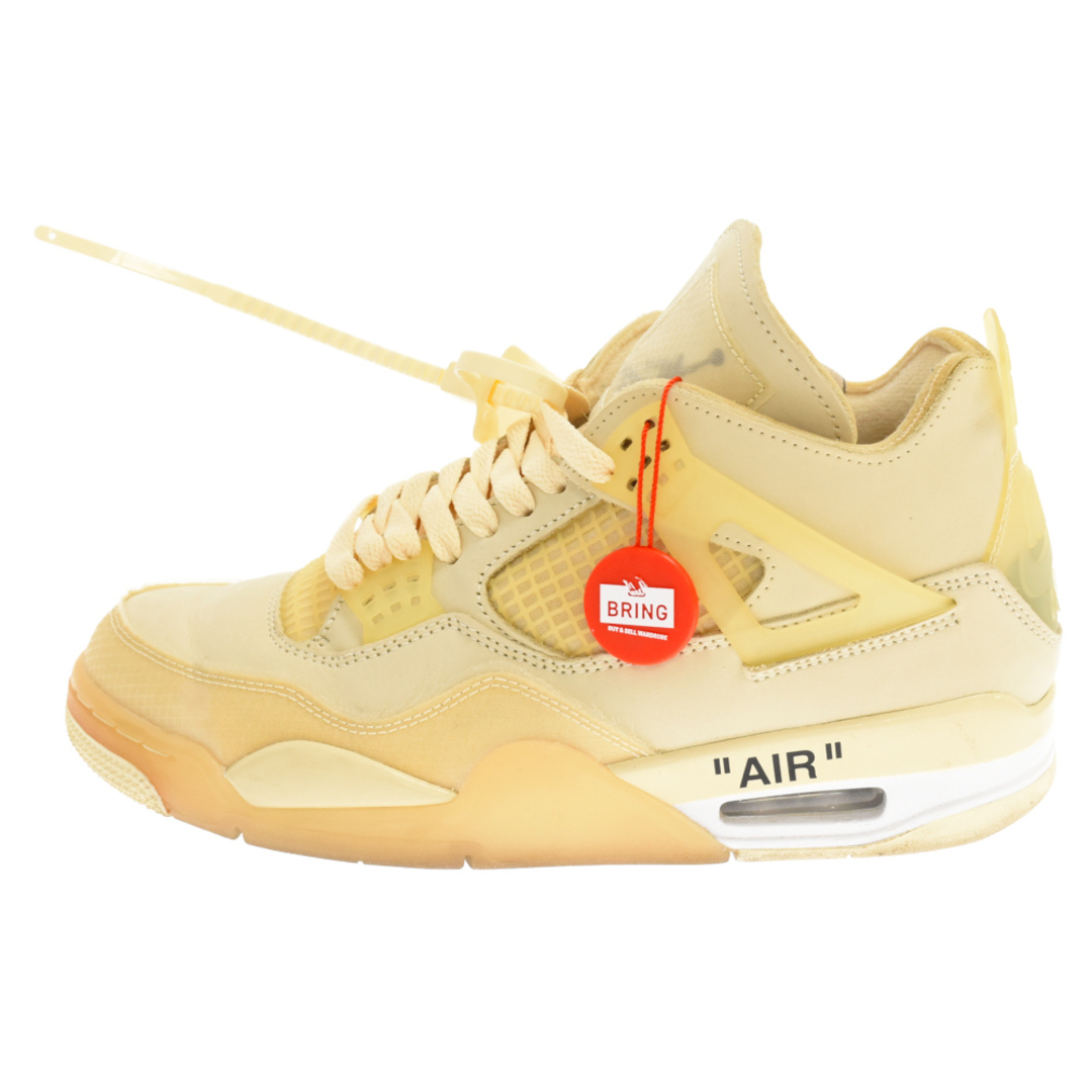 NIKE ナイキ ×Off-White WMNS AIR JORDAN 4 RETRO SP SAIL CV9388-100 オフホワイト ウィメンズ  エアジョーダン4 セイル ハイカットスニーカー US9/26.0cm ホワイト | フリマアプリ ラクマ