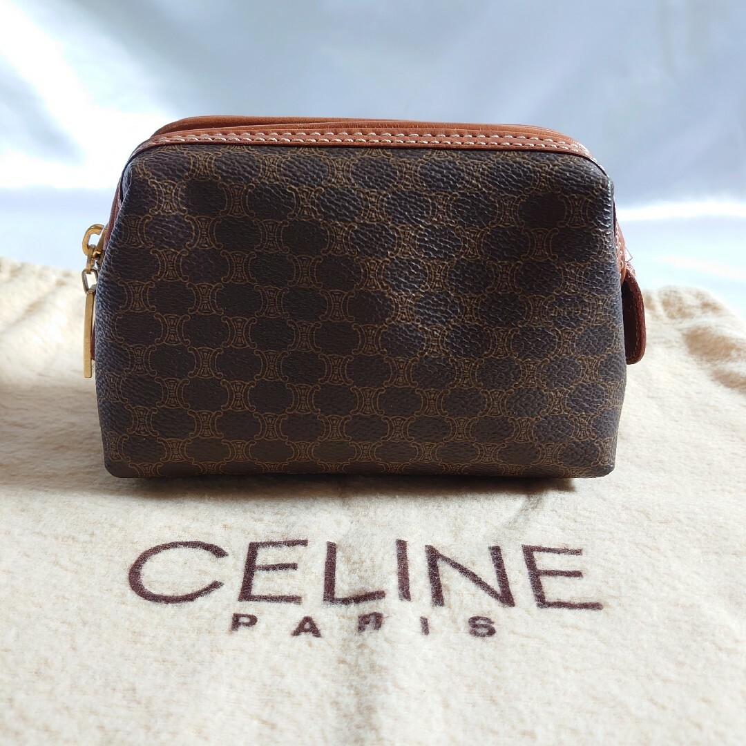 極美品 CELINE マカダム柄 ポーチ | フリマアプリ ラクマ