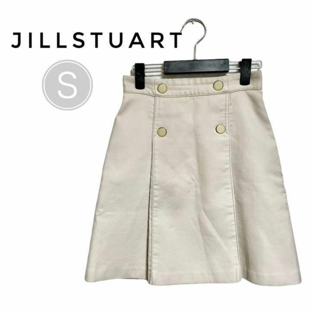 JILLSTUART(ジルスチュアート)の【最終SALE難あり】ジルスチュアート　台形ミニスカート　アイボリー レディースのスカート(ミニスカート)の商品写真
