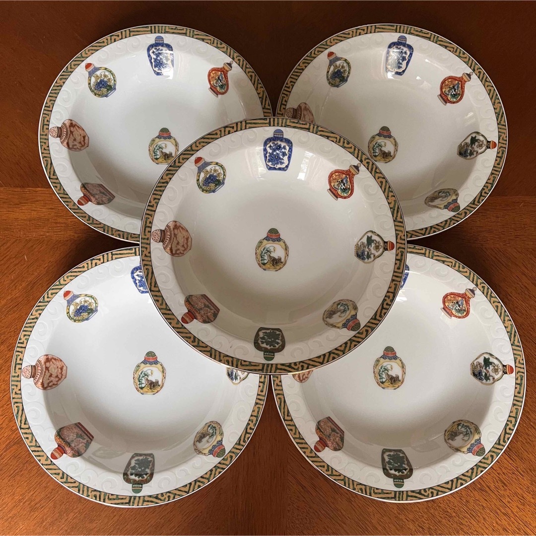 美品】前畑陶器☆チャイナシーズ☆深皿 5枚 美品】前畑陶器☆チャイナシーズ☆深皿 5枚