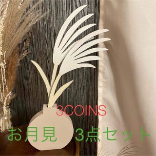 スリーコインズ(3COINS)のタイムセール　3COINS  お月見　ススキ　タペストリー(その他)