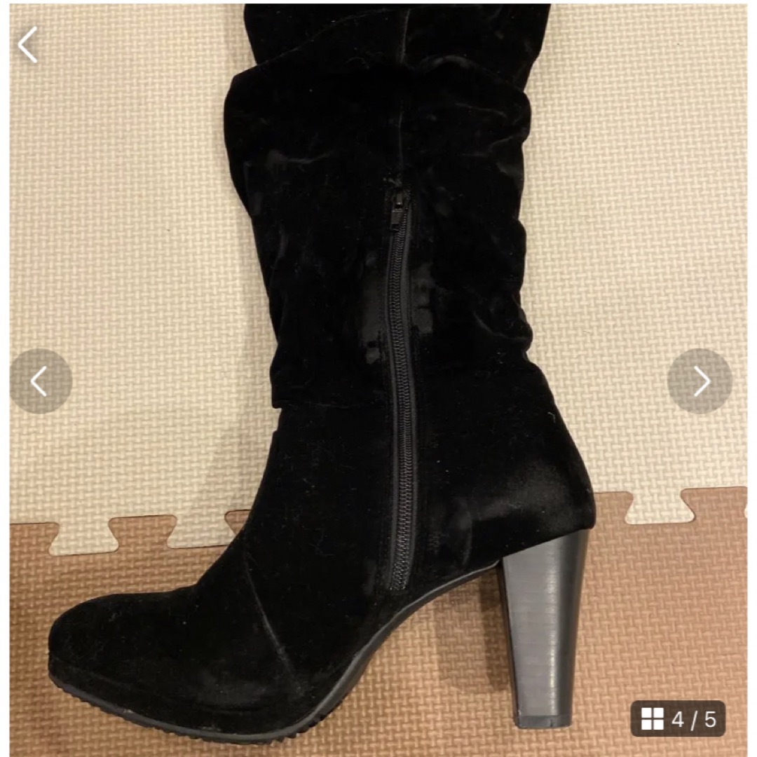 ロングブーツ LLサイズ ブラック レディースの靴/シューズ(ブーツ)の商品写真