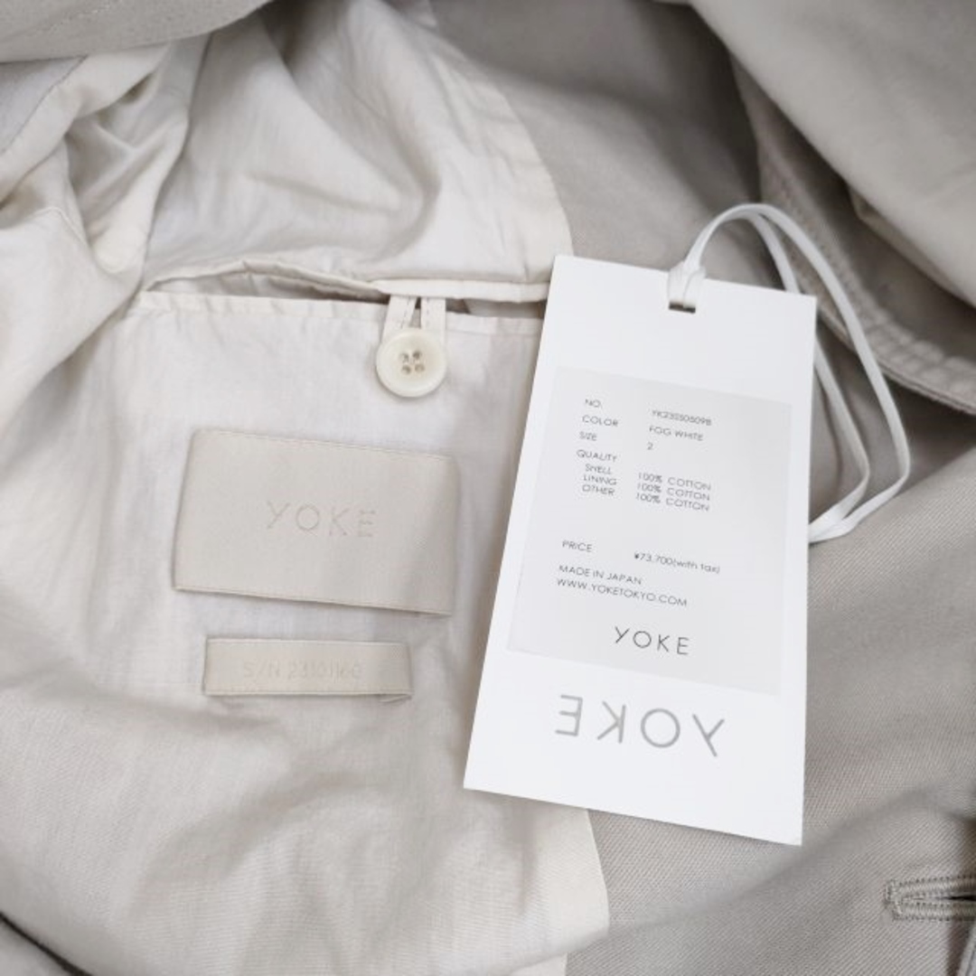 YOKE 新品 PAINTED BIG COVERALL JACKET FOG WHITE YK23SS0509B YOKE 新品 PAINTED BIG COVERALL JACKET FOG WHITE YK23SS0509B