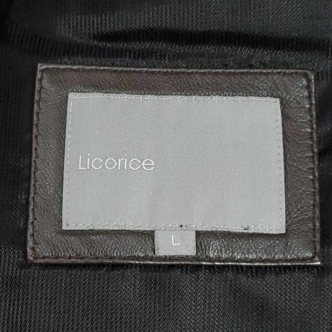 極美品 L リコリス 定価8万円 最高級ラムレザー ダウンジャケット ブラウン